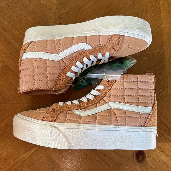Men’s VANS Sneakers Sk8-Hi Reissue Platform LX Joe Freshgoods Camel Brown Sz 9.5